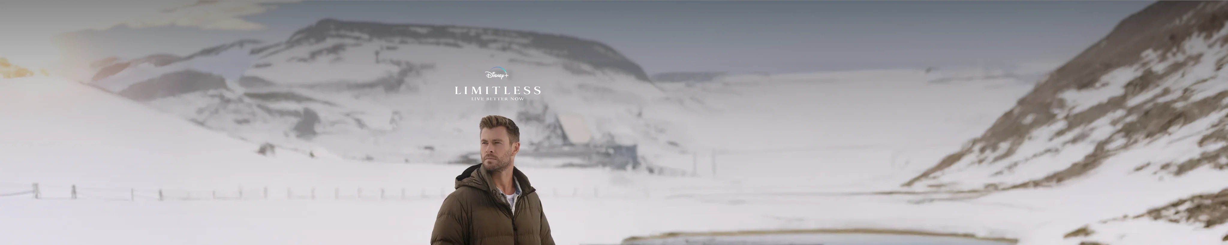 Chris Hemsworth surrounded by ice mountains